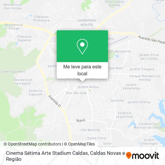 Cinema Sétima Arte Stadium Caldas mapa