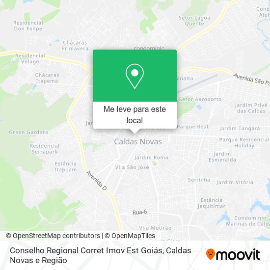 Conselho Regional Corret Imov Est Goiás mapa