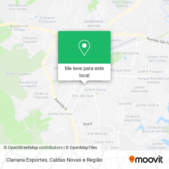 Clariana Esportes mapa