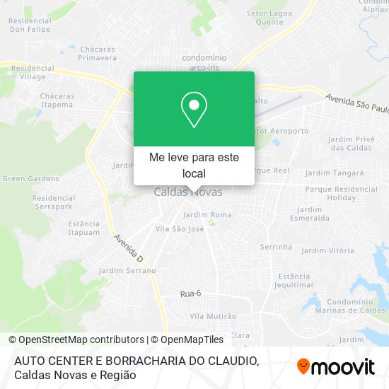 AUTO CENTER E BORRACHARIA DO CLAUDIO mapa