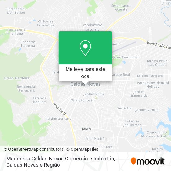 Madereira Caldas Novas Comercio e Industria mapa