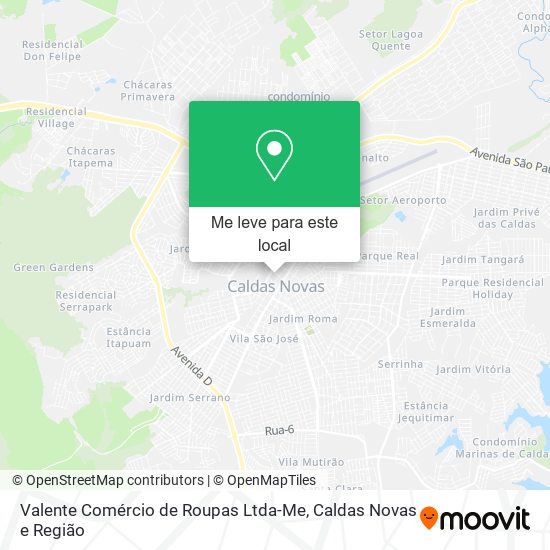 Valente Comércio de Roupas Ltda-Me mapa