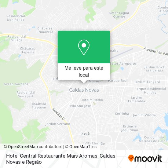 Hotel Central Restaurante Mais Aromas mapa