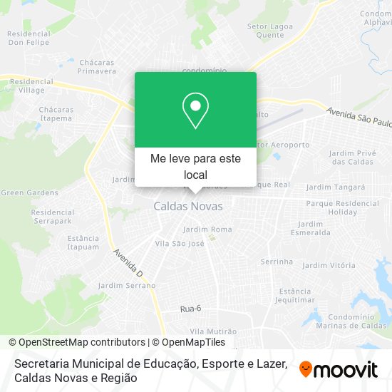 Secretaria Municipal de Educação, Esporte e Lazer mapa