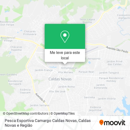 Pesca Esportiva Camargo Caldas Novas mapa
