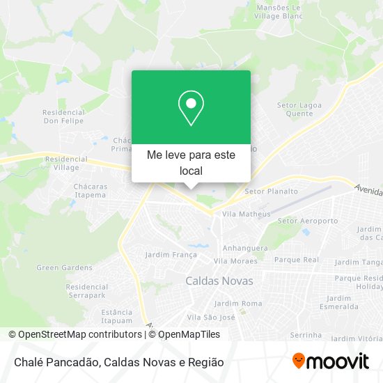 Chalé Pancadão mapa