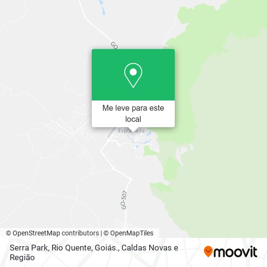 Serra Park, Rio Quente, Goiás. mapa