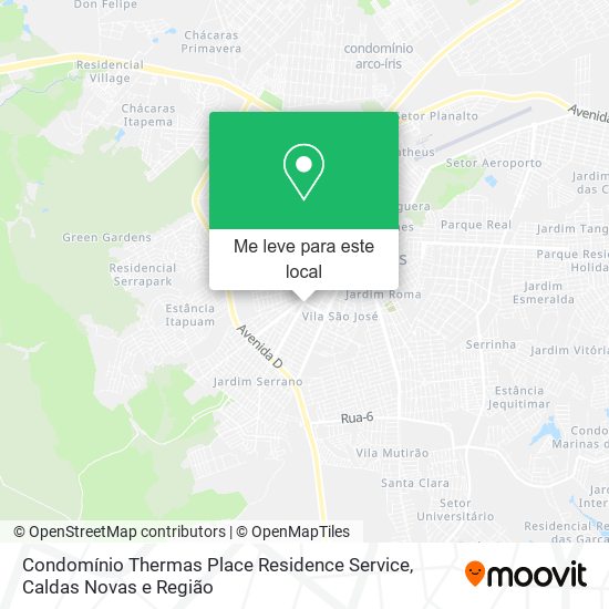Condomínio Thermas Place Residence Service mapa