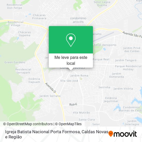 Igreja Batista Nacional Porta Formosa mapa