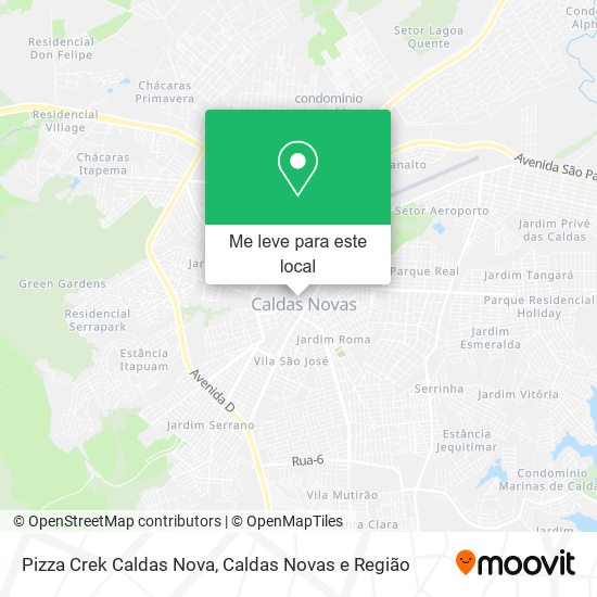 Pizza Crek Caldas Nova mapa