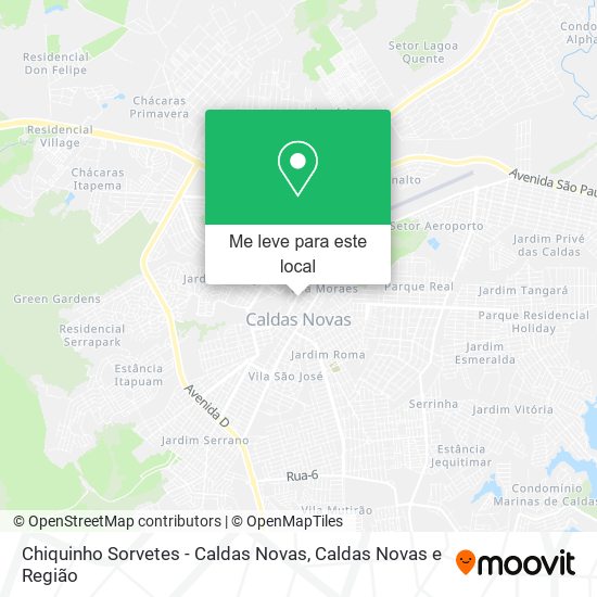 Chiquinho Sorvetes - Caldas Novas mapa