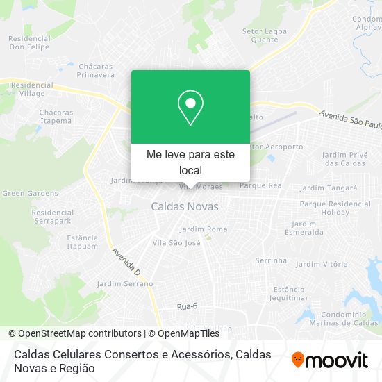 Caldas Celulares Consertos e Acessórios mapa