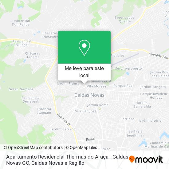 Apartamento Residencial Thermas do Araça - Caldas Novas GO mapa