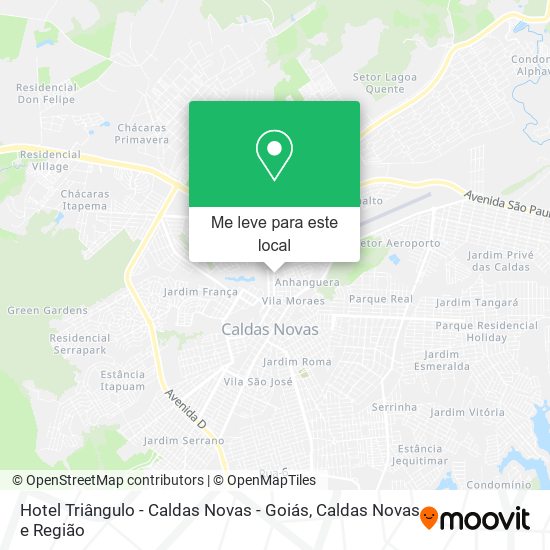 Hotel Triângulo - Caldas Novas - Goiás mapa