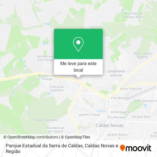 Parque Estadual da Serra de Caldas mapa