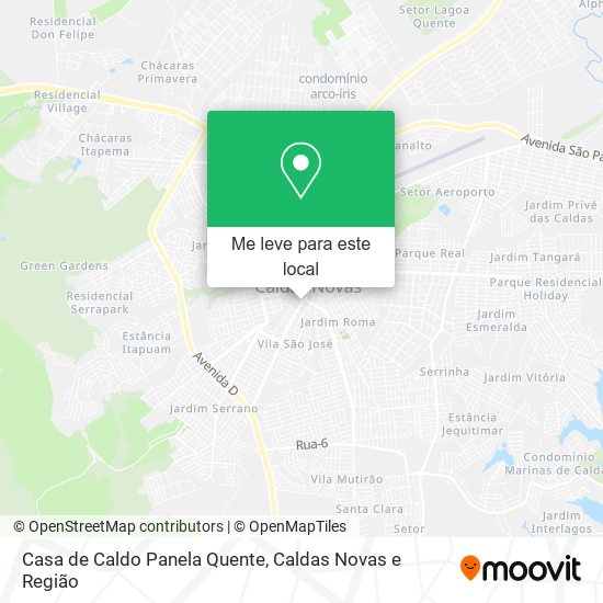 Casa de Caldo Panela Quente mapa
