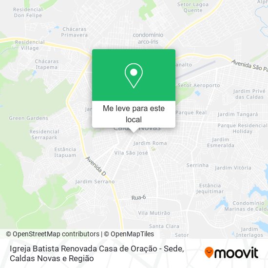Igreja Batista Renovada Casa de Oração - Sede mapa