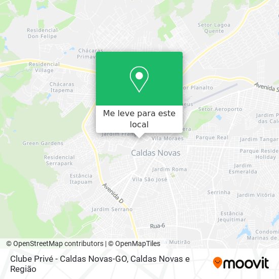 Clube Privé - Caldas Novas-GO mapa