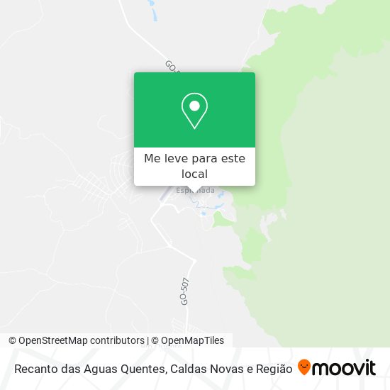 Recanto das Aguas Quentes mapa