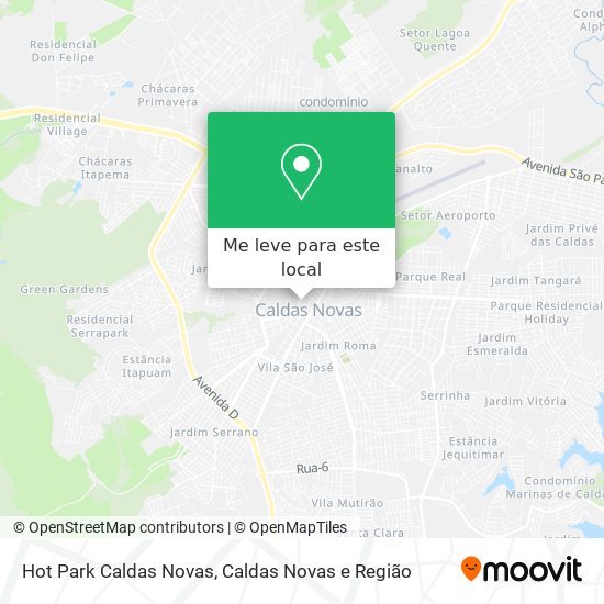 Hot Park Caldas Novas mapa
