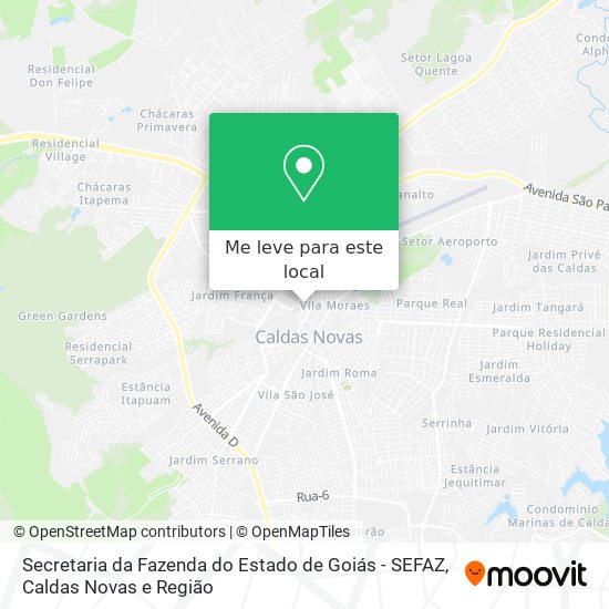 Secretaria da Fazenda do Estado de Goiás - SEFAZ mapa
