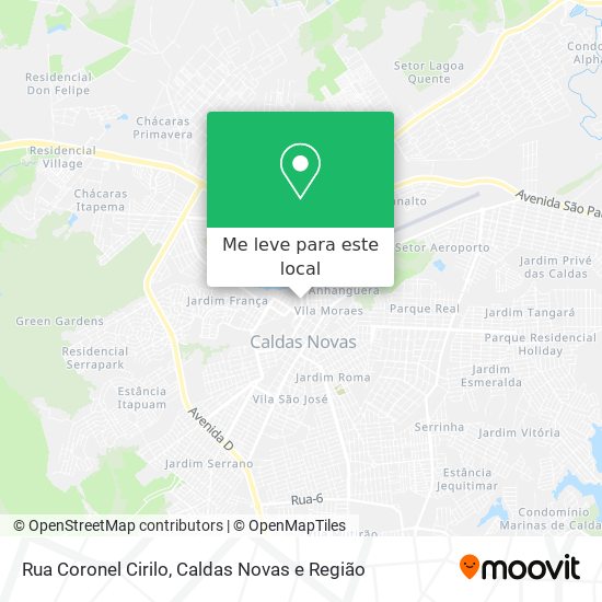 Rua Coronel Cirilo mapa