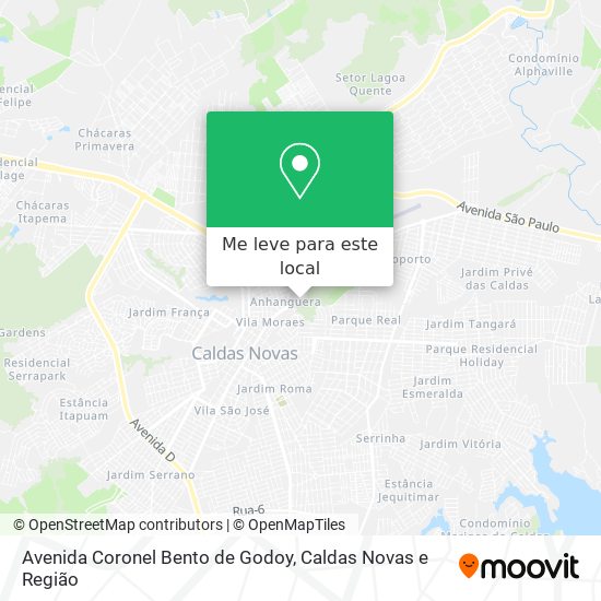 Avenida Coronel Bento de Godoy mapa