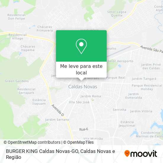 BURGER KING Caldas Novas-GO mapa