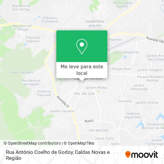 Rua Antônio Coelho de Godoy mapa