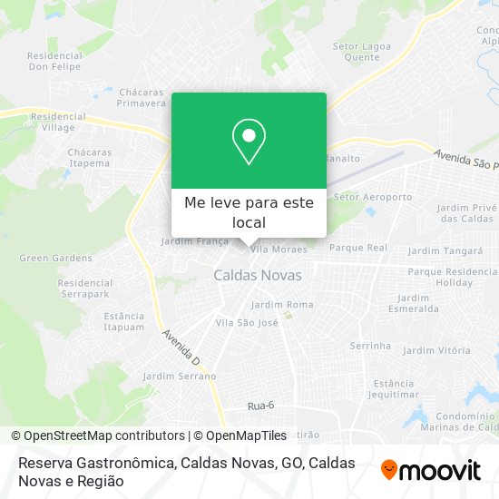 Reserva Gastronômica, Caldas Novas, GO mapa