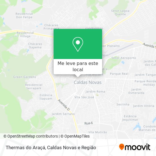 Thermas do Araçá mapa