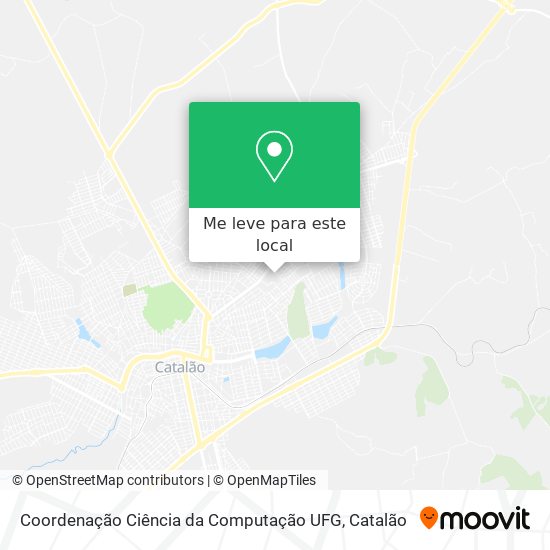 Coordenação Ciência da Computação UFG mapa