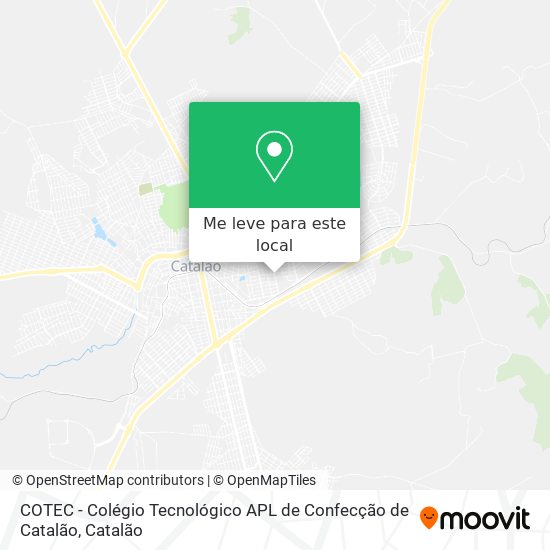 COTEC - Colégio Tecnológico APL de Confecção de Catalão mapa