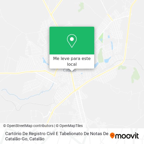 Cartório De Registro Civil E Tabelionato De Notas De Catalão-Go mapa