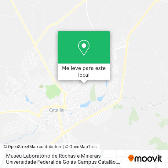 Museu-Laboratório de Rochas e Minerais-Universidade Federal de Goiás-Campus Catalão mapa