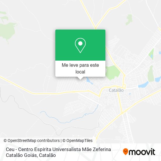 Ceu - Centro Espírita Universalista Mãe Zeferina Catalão Goiás mapa