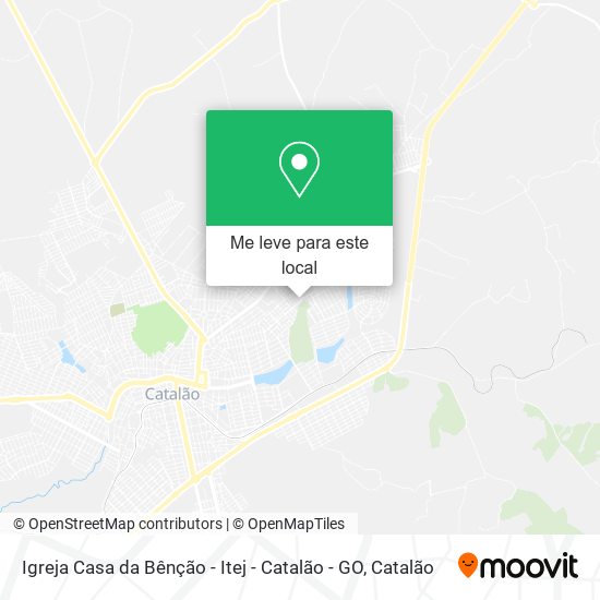 Igreja Casa da Bênção - Itej - Catalão - GO mapa