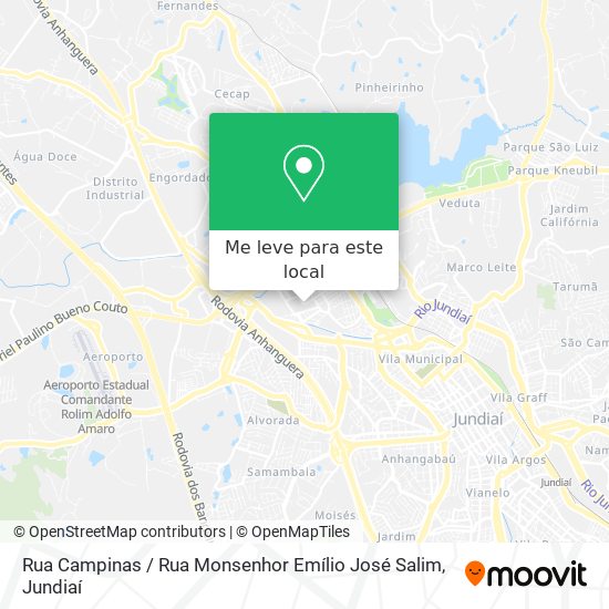 Rua Campinas / Rua Monsenhor Emílio José Salim mapa