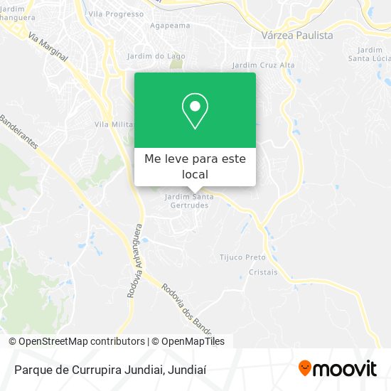 Parque de Currupira Jundiai mapa