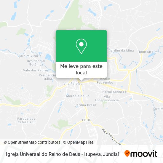 Igreja Universal do Reino de Deus - Itupeva mapa