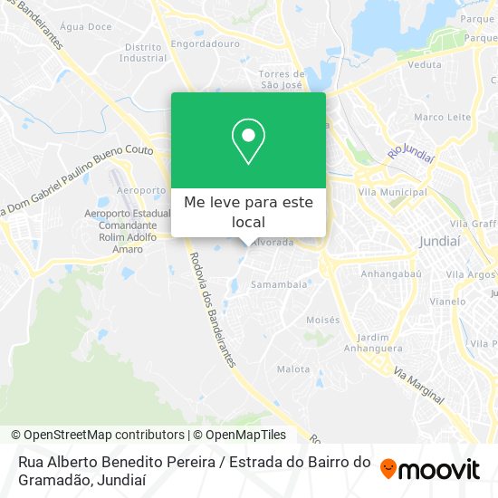 Rua Alberto Benedito Pereira / Estrada do Bairro do Gramadão mapa