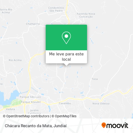 Chácara Recanto da Mata mapa