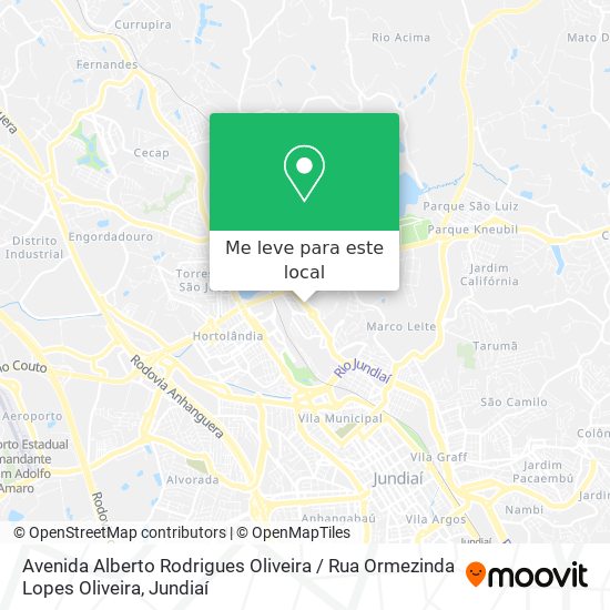 Avenida Alberto Rodrigues Oliveira / Rua Ormezinda Lopes Oliveira mapa