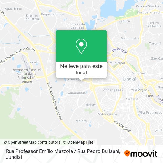 Rua Professor Emílio Mazzola / Rua Pedro Bulisani mapa