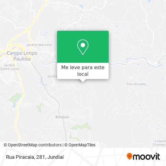 Rua Piracaia, 281 mapa