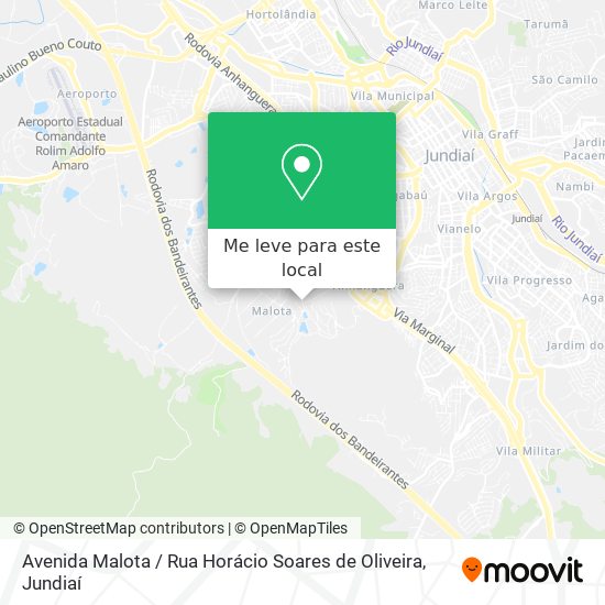 Avenida Malota / Rua Horácio Soares de Oliveira mapa