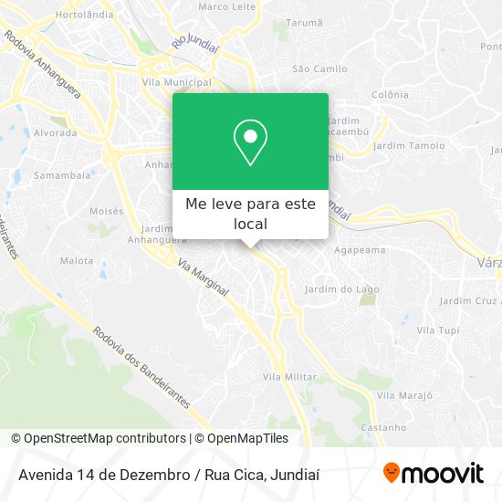 Avenida 14 de Dezembro / Rua Cica mapa