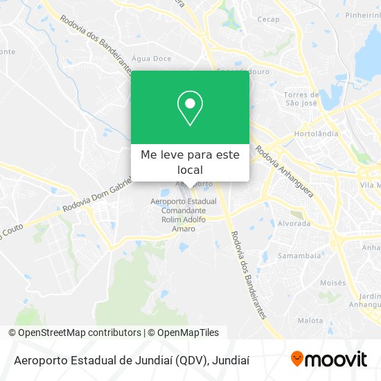 Aeroporto Estadual de Jundiaí (QDV) mapa