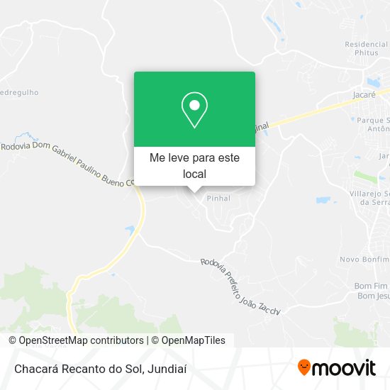 Chacará Recanto do Sol mapa
