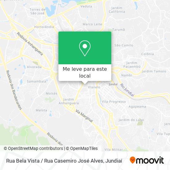 Rua Bela Vista / Rua Casemiro José Alves mapa
